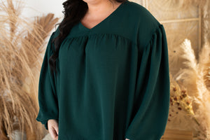 Hunter Green Women's Top with Long Sleeve