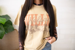 Tan Willie Nelson Horses Graphic Tee