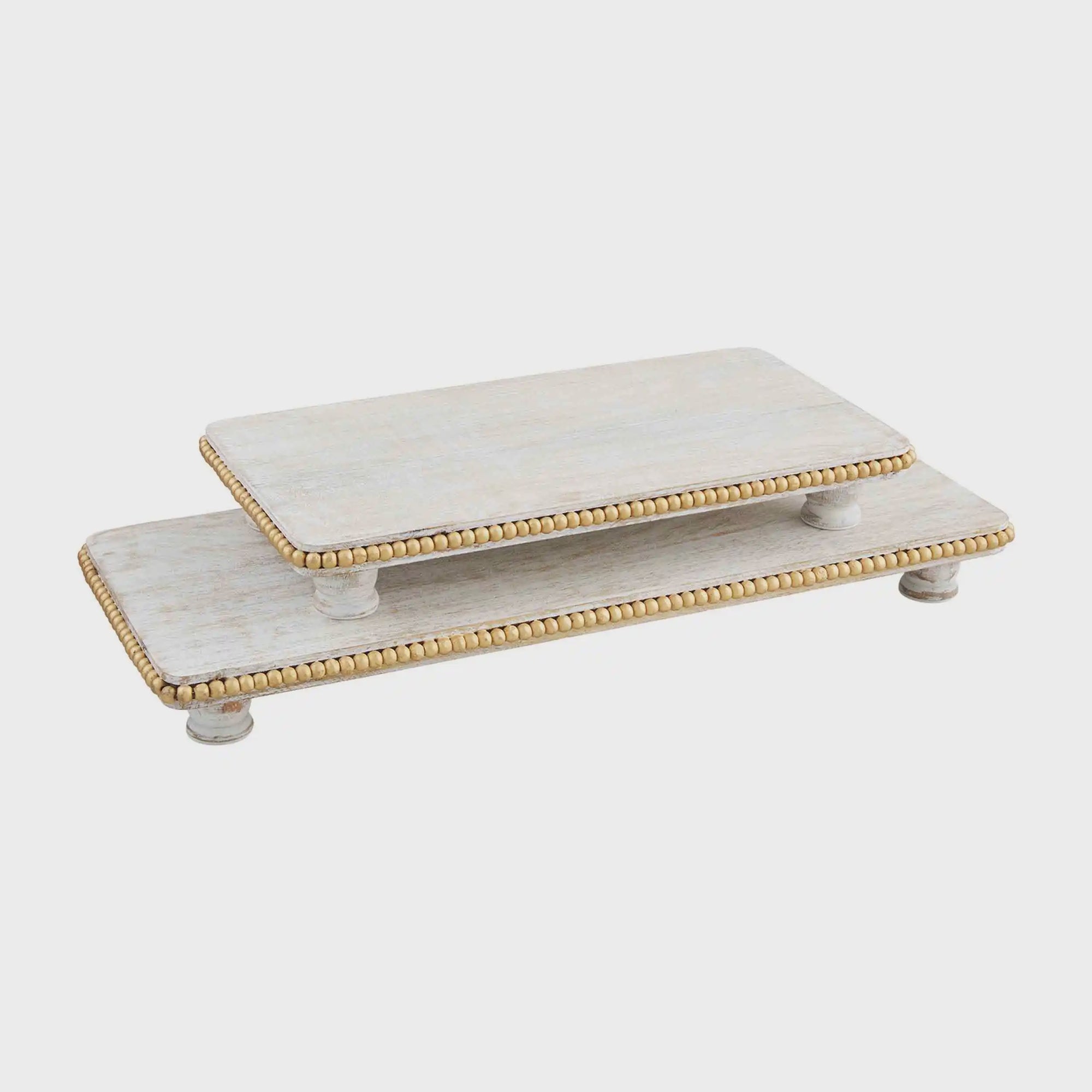 Gold Beaded Serving Board-Small
