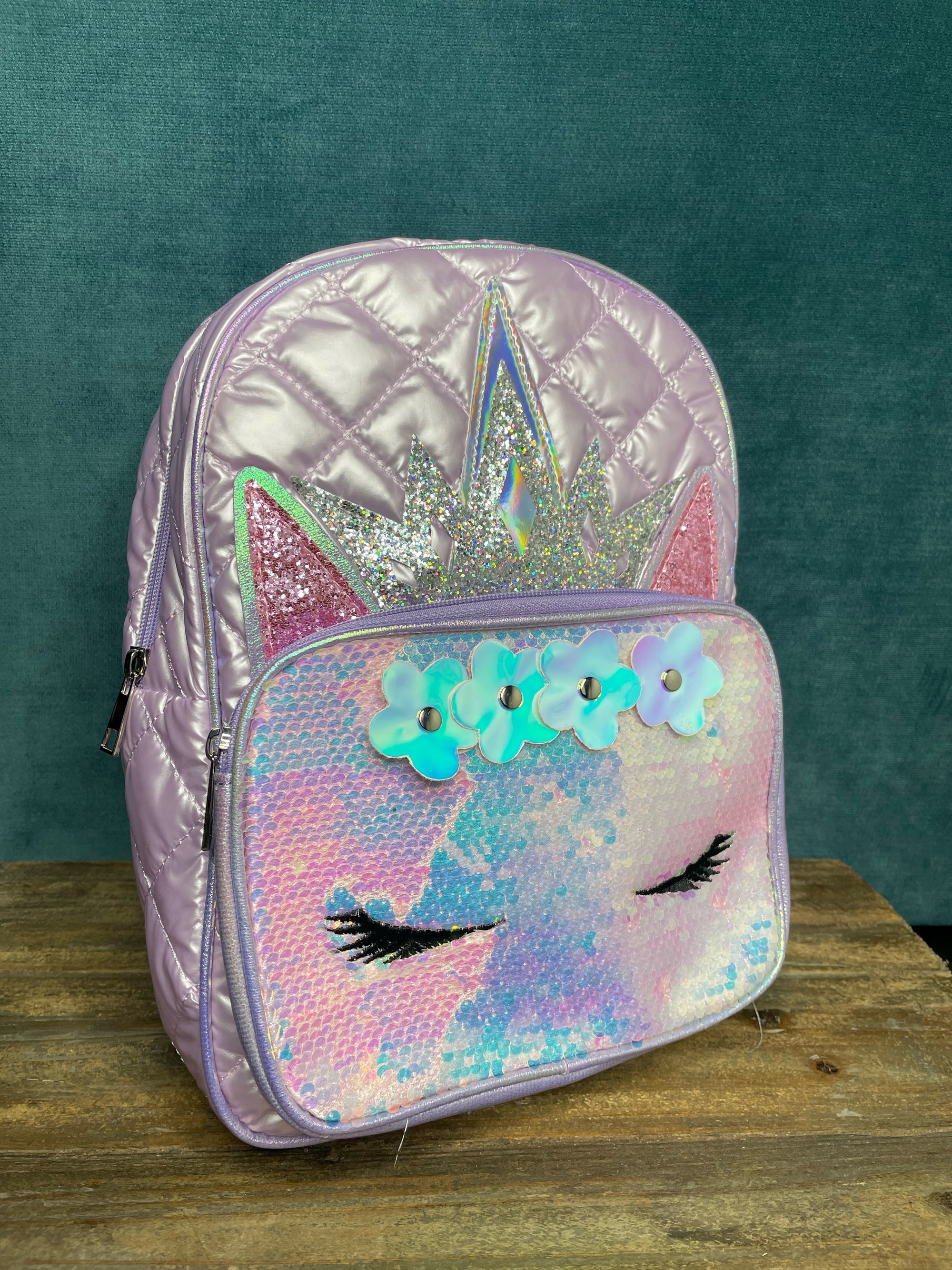 Unicorn Back Pack with Flowers