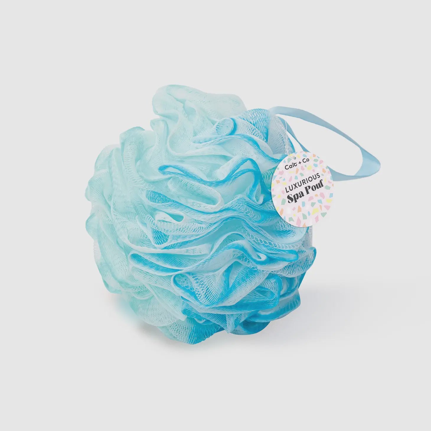 Gem Luxurious Spa Pouf Blue Mint and White