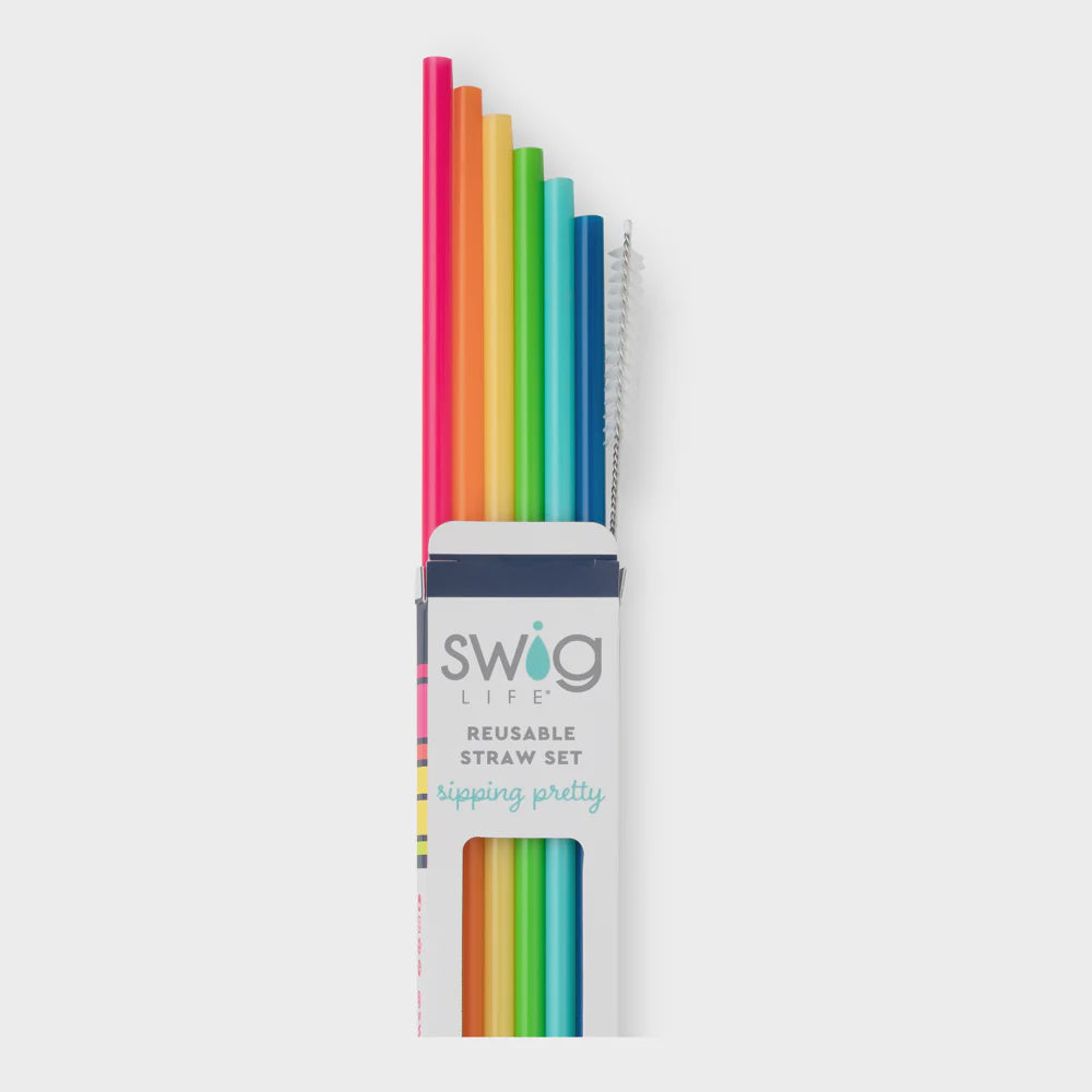 Rainbow Reusable Straw Set