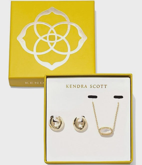 Kendra Scott Elisa Mikki Gift Set Gold Ivory MOP