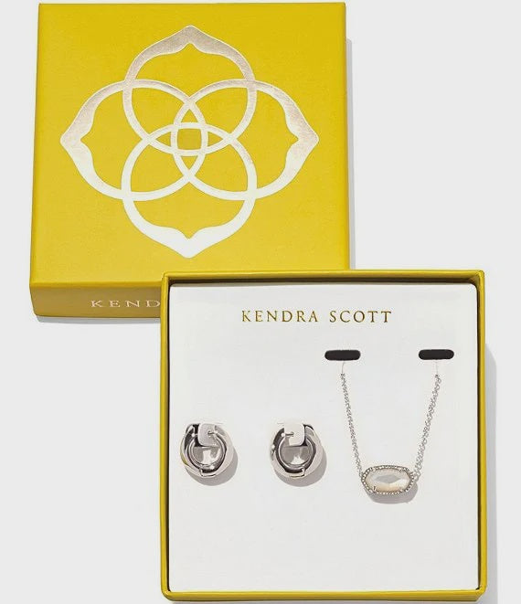 Kendra Scott Elisa Mikki Gift Set Rhod Ivory MOP