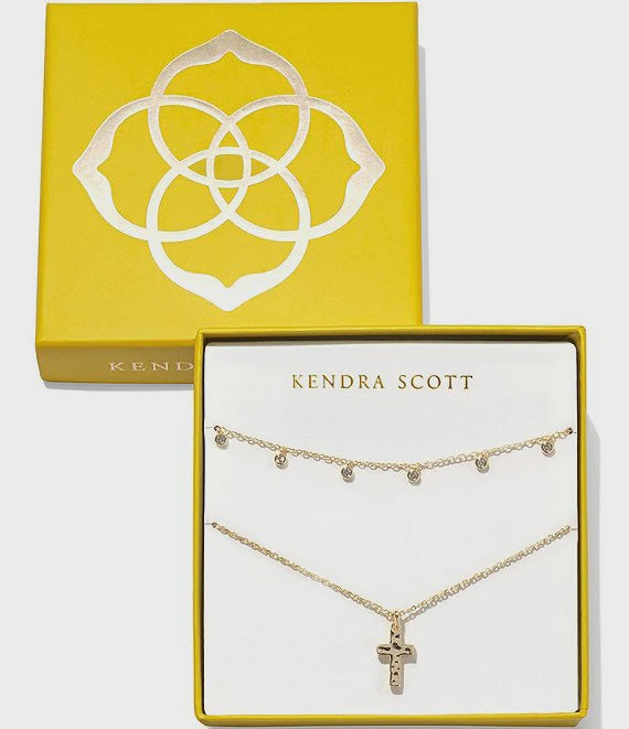 Kendra Scott Amelia Cross Necklace- Gold