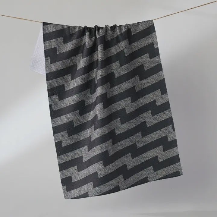 Current Black Kitchen Tea Towel