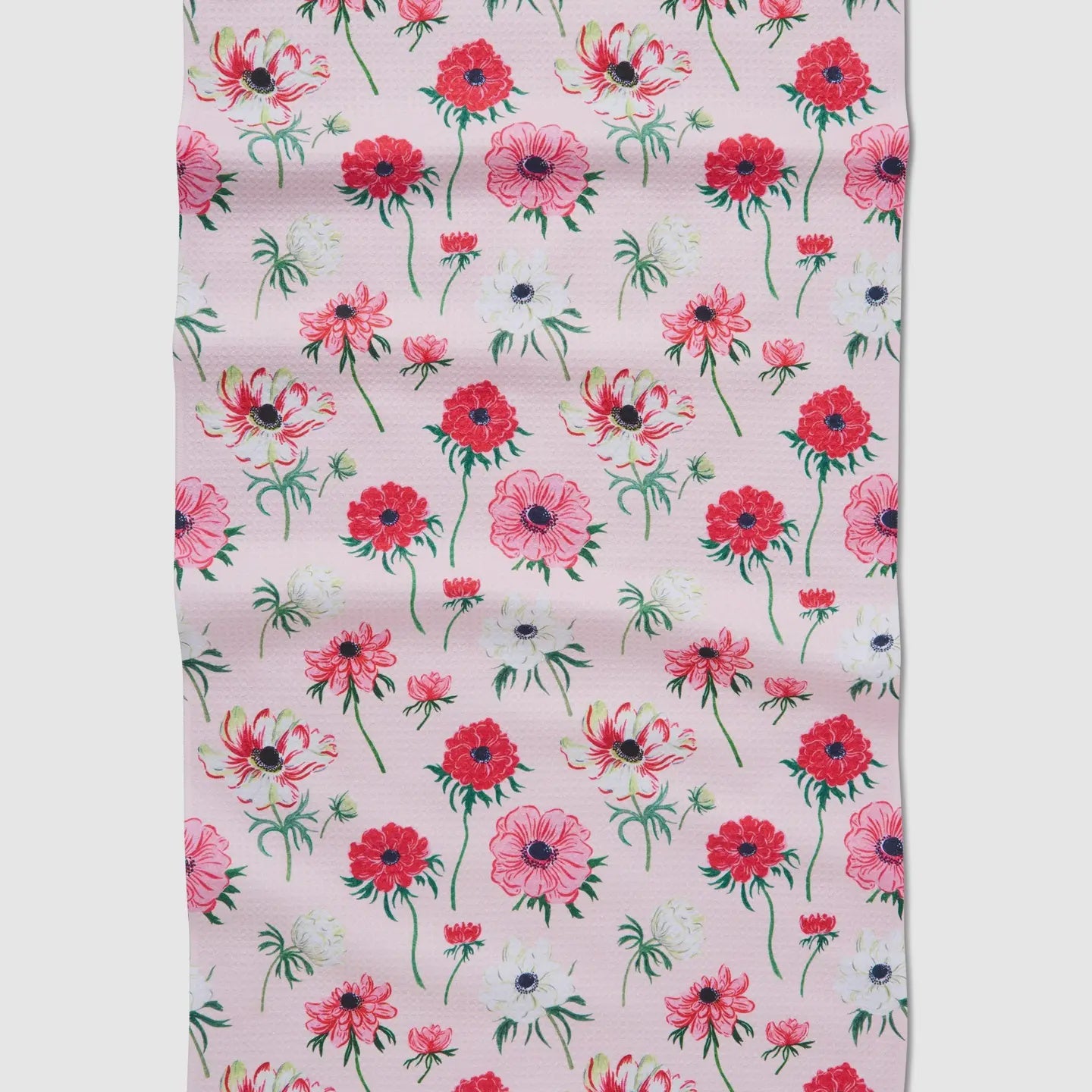 Anemone Garden Flowers Tea Towel