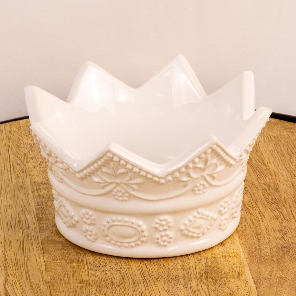 Condiment Crown Bowl 4x4 White
