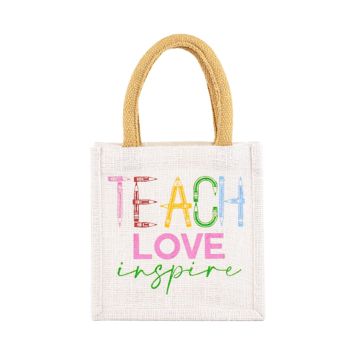 The Royal Standard Teach Love Inspire Petite Gift Tote 7x7