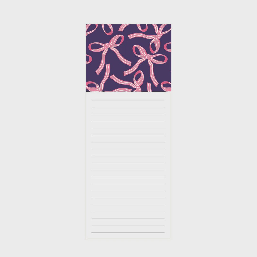 Mary Square Bows Magnetic Notepad