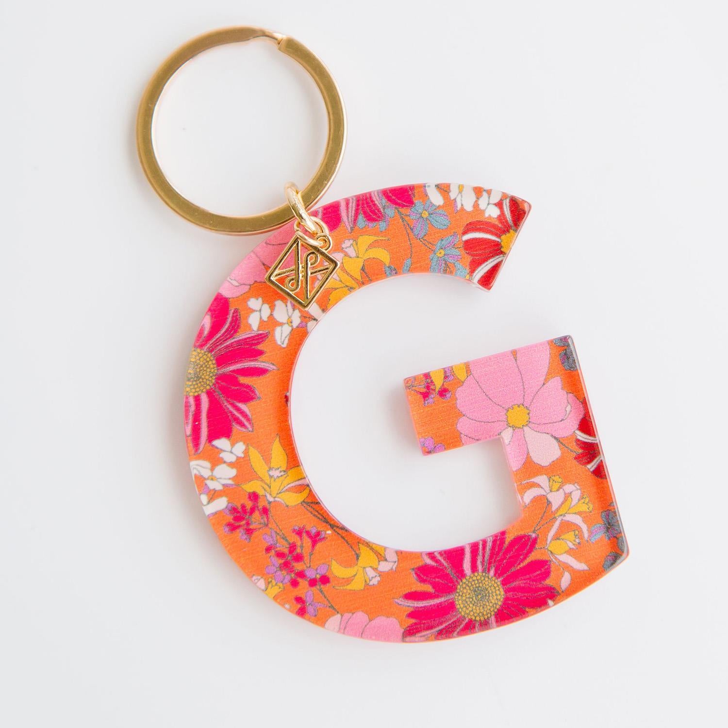 Mary Square Floral Keychain G