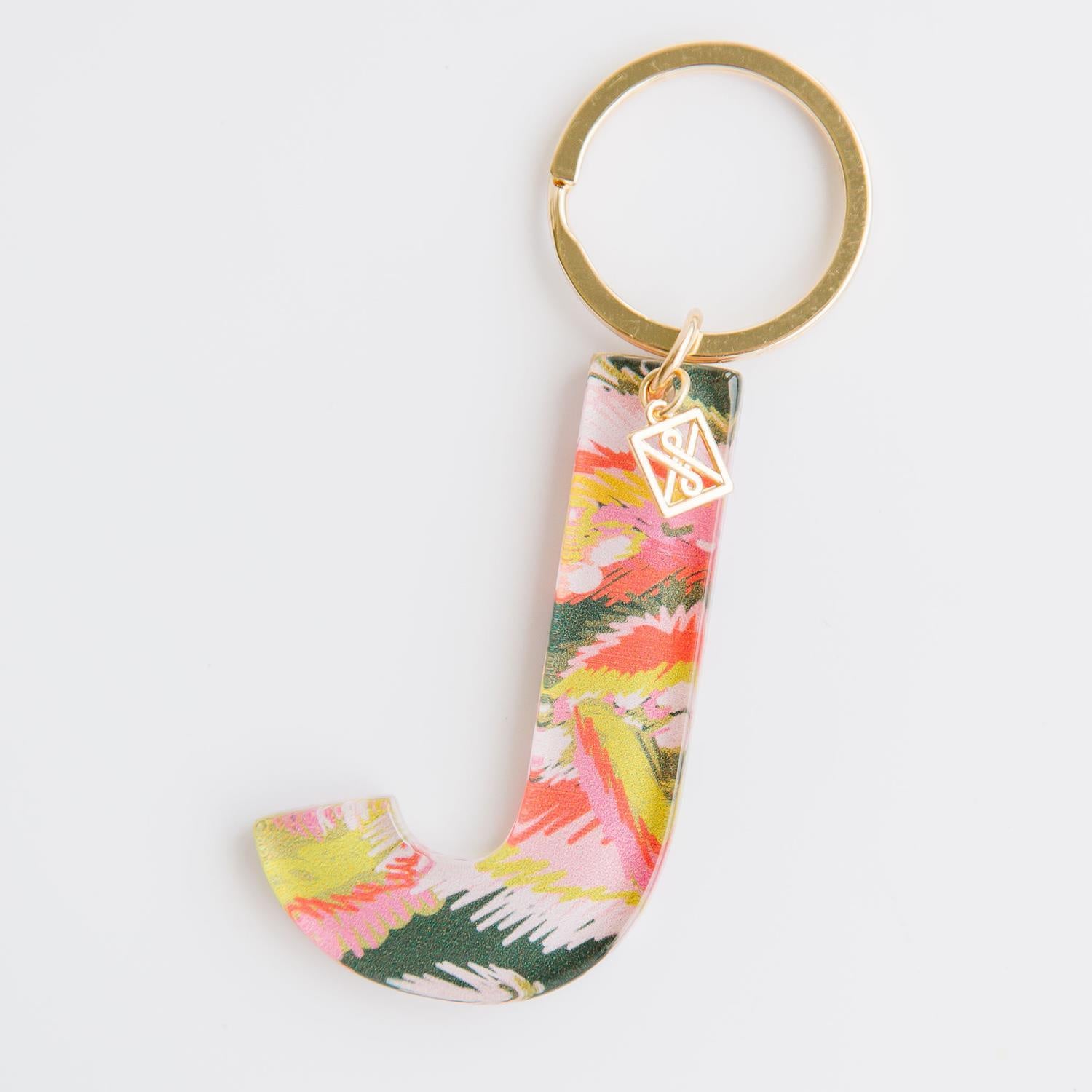 Mary Square Green Keychain J