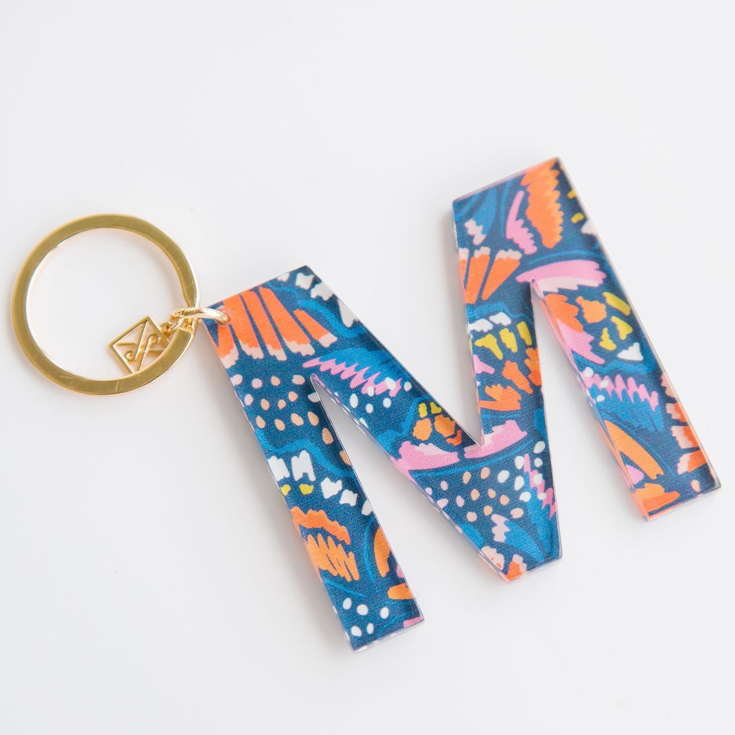 Mary Square Blue Keychain M