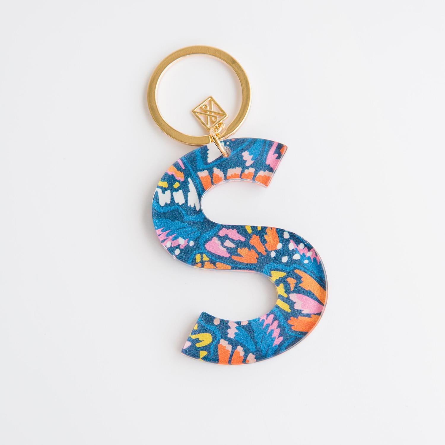 Mary Square Blue Keychain S