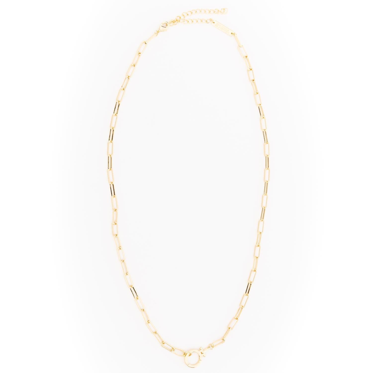 Mary Square Thea Gold 18" Necklace