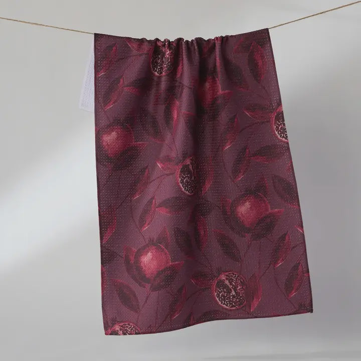 Rich Garnet Kitchen Tea Towel