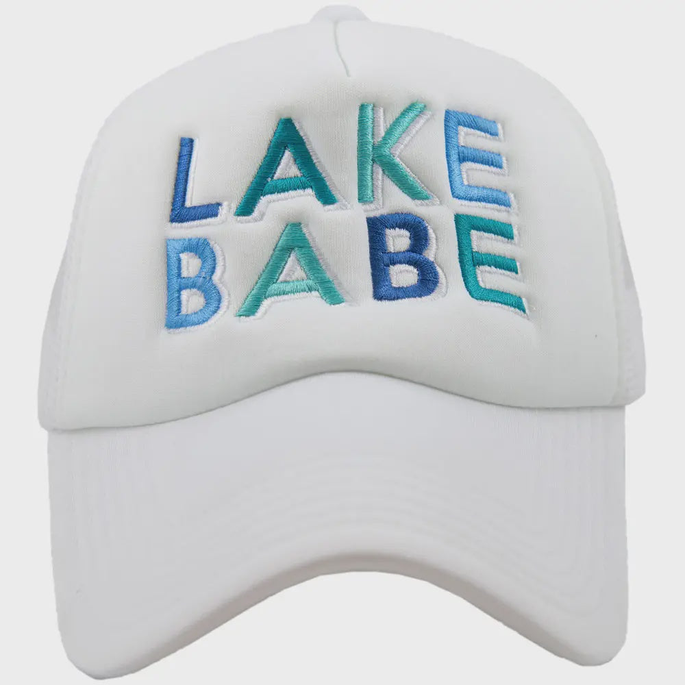 Lake Babe Foam Trucker Hat-White