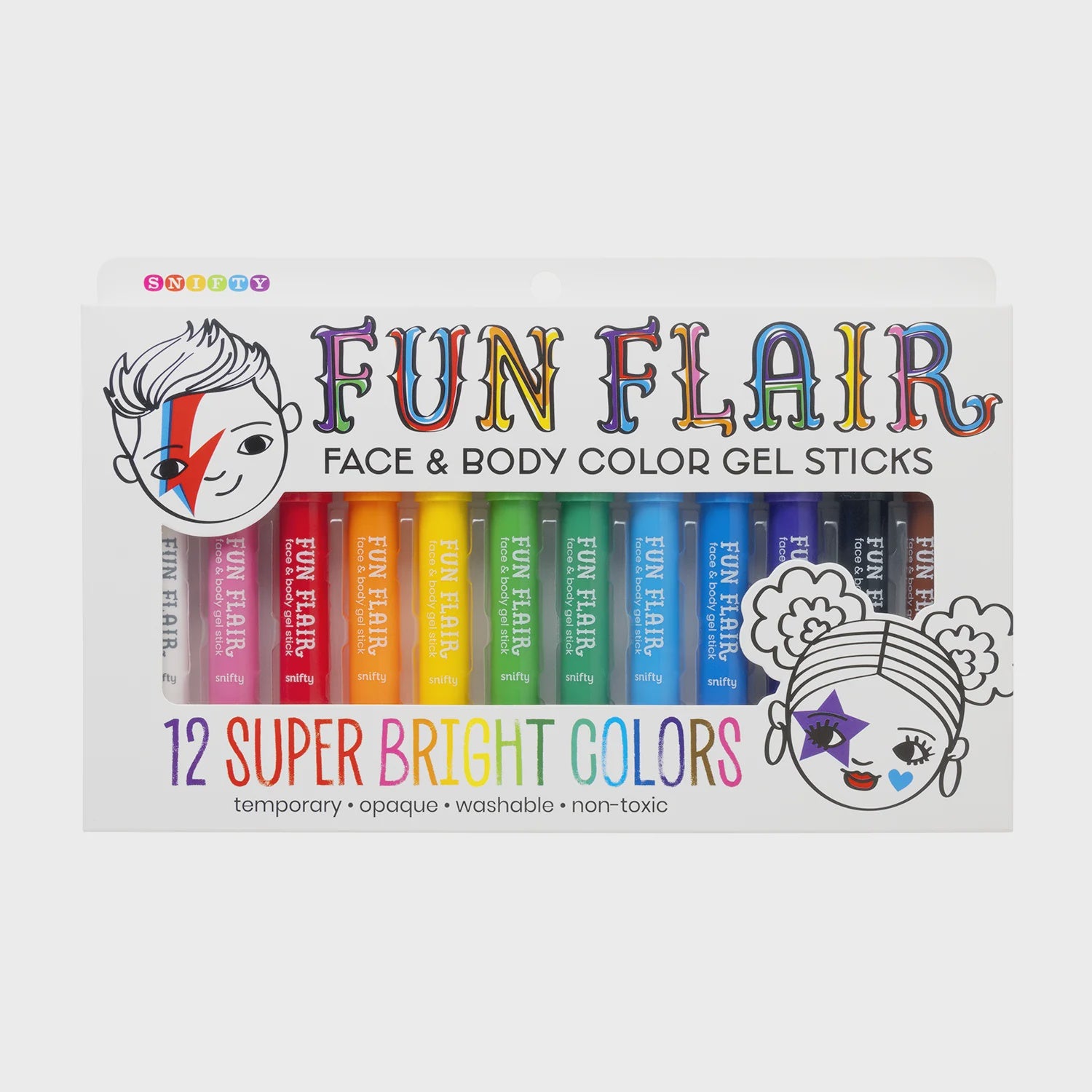Fun Flair Face And Body Color Gel Sticks