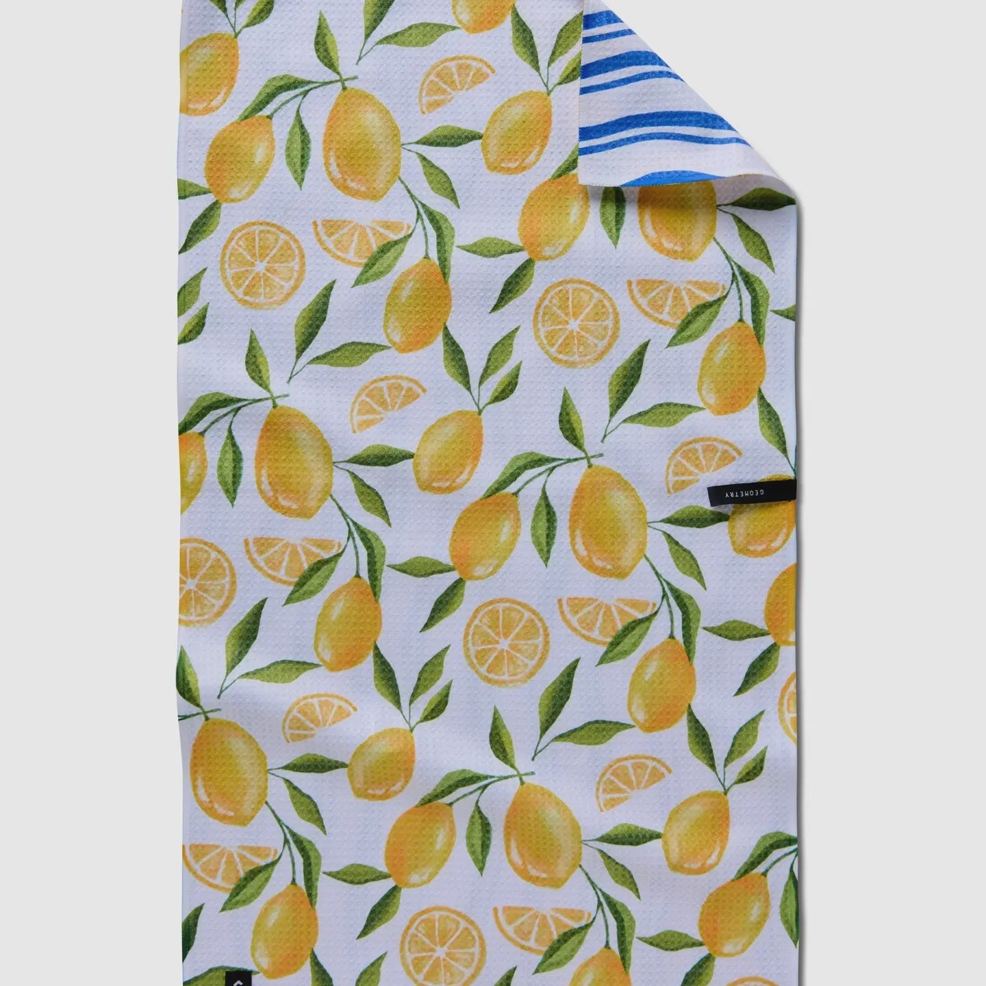 Geometry Kitchen Double Sided Tea Towel-Lemon