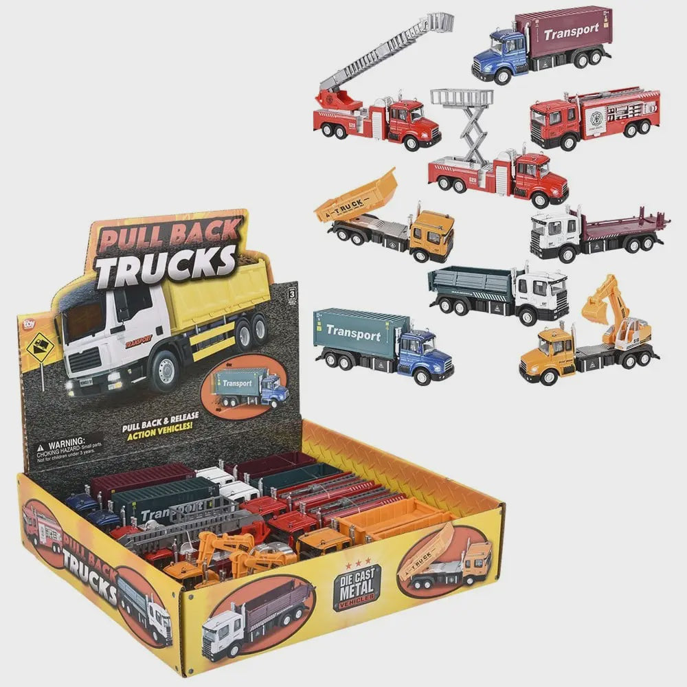 Die Cast Metal Pull Back Trucks