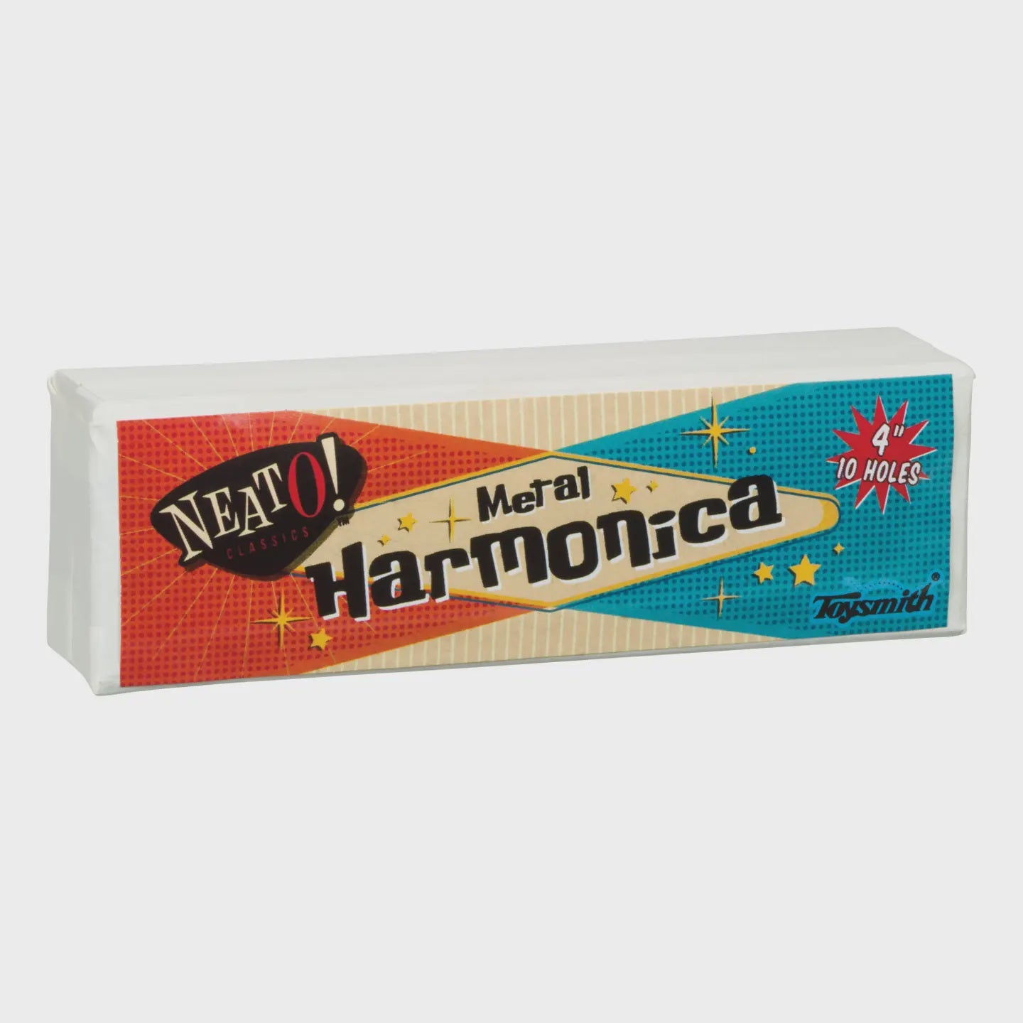 Toysmith Neato 4" Metal Harmonica Retro Classic