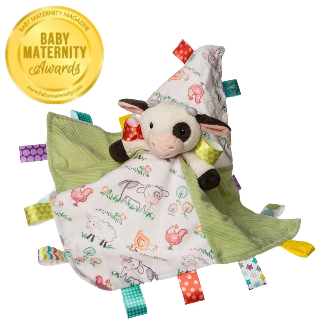 Taggies Buttercup Cow Character Blanket