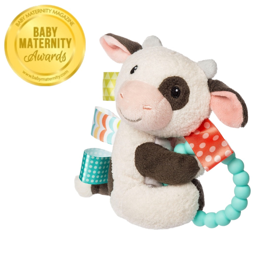 Taggies Buttercup Cow Teether Rattle