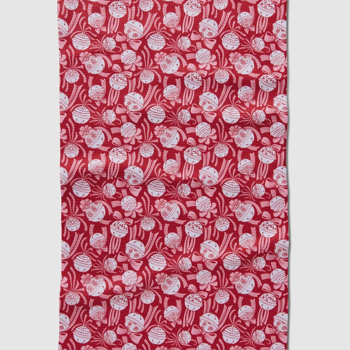 Geometry Kitchen Tea Towel-Holiday Bell Bows