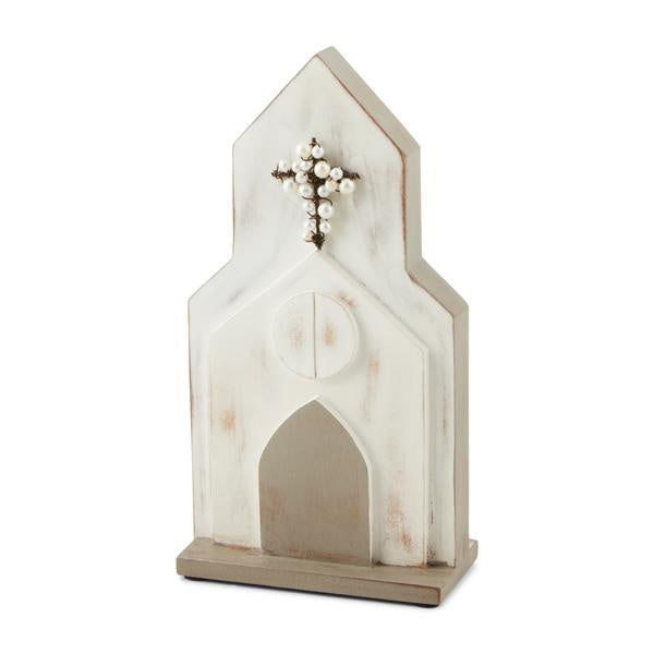 Small Ceramic Church Sitter