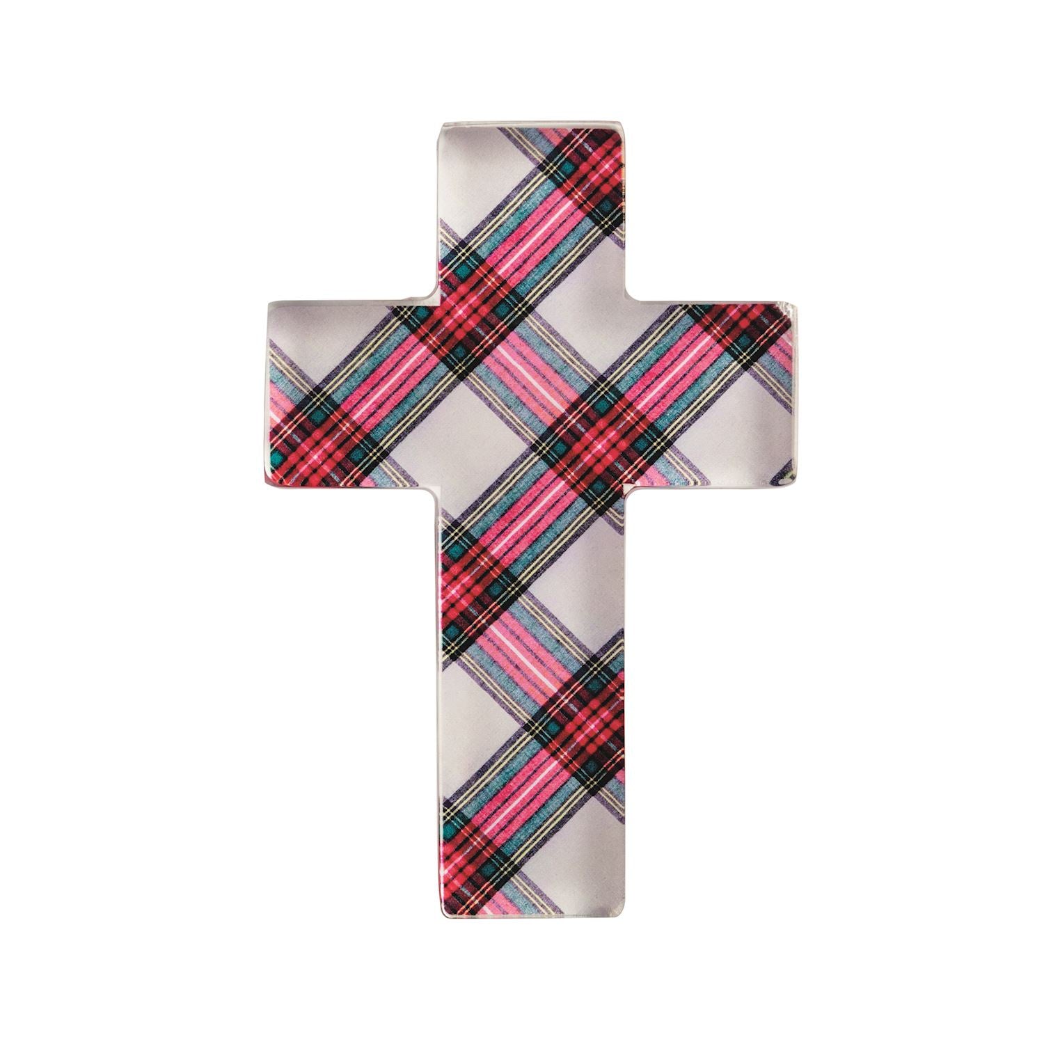 White Tartan Cross