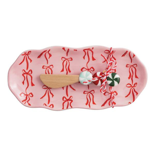 Bow Christmas Everything Dish