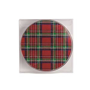 Red Tartan Coaster Set
