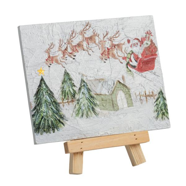 Sleigh Christmas Art Plaque