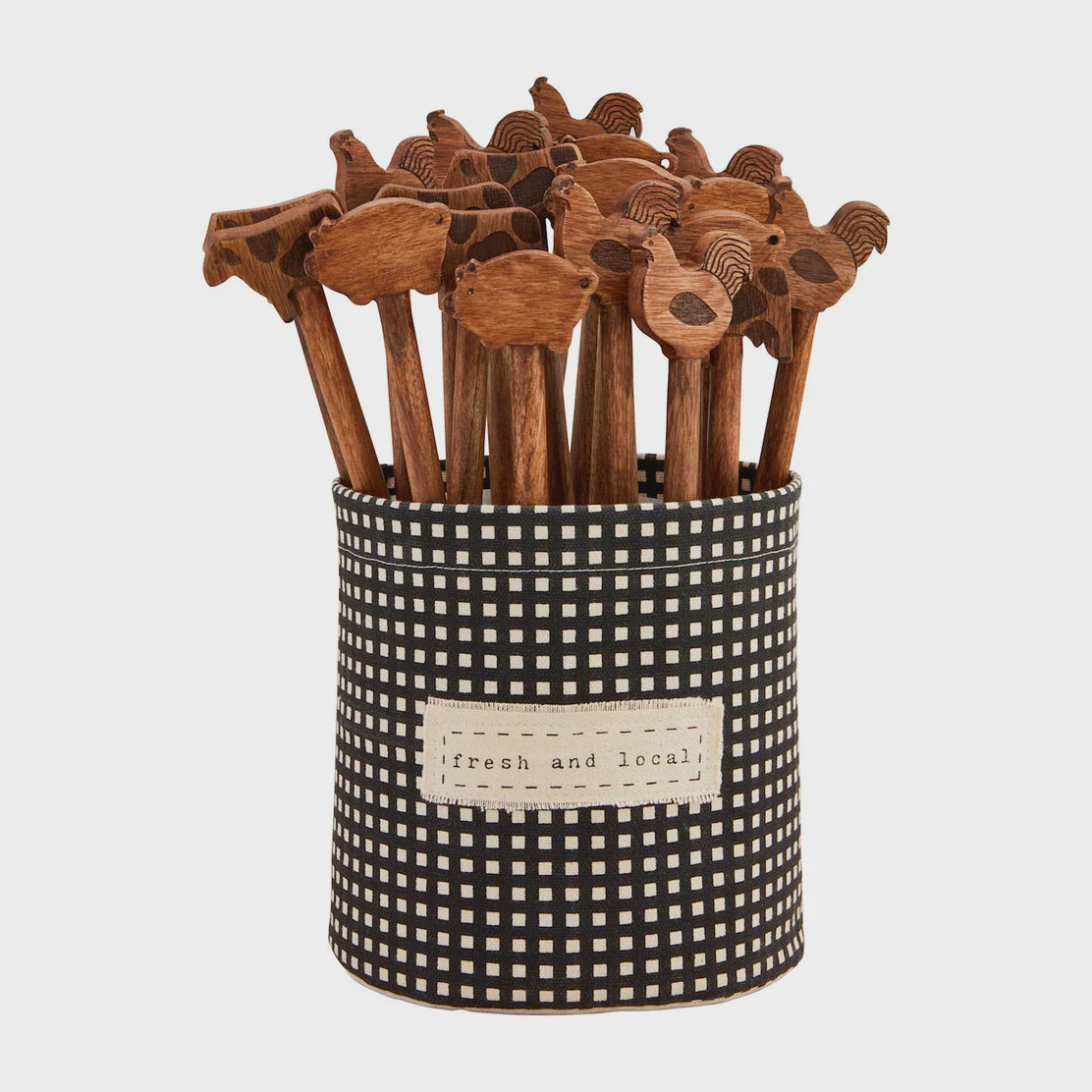 Farm Animal Wood Spoons Cow