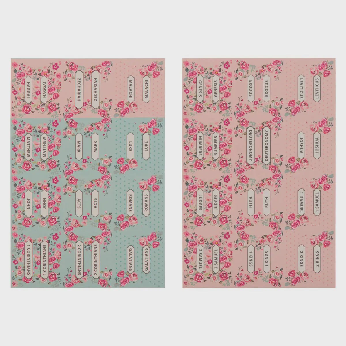 Bible Indexing Tabs Pink Floral