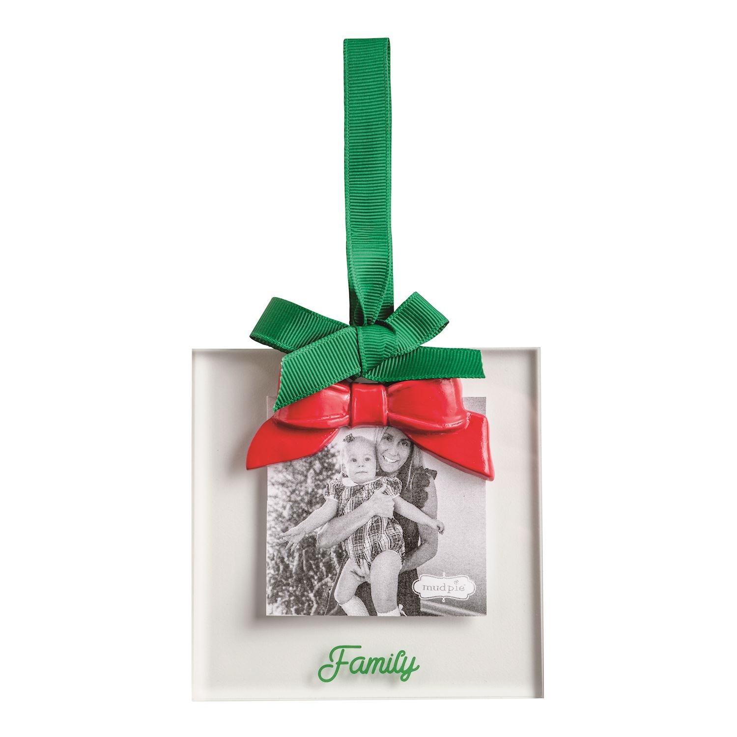 Red Bow Photo Ornament