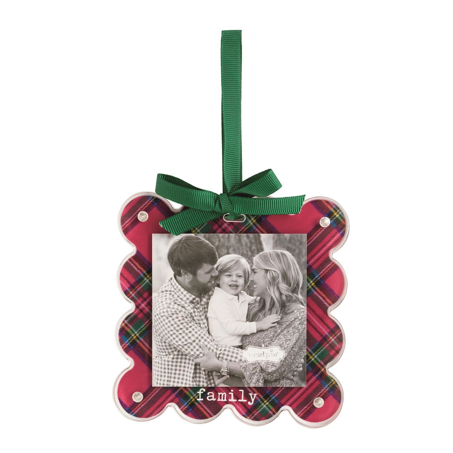 Family Tartan Photo Ornament