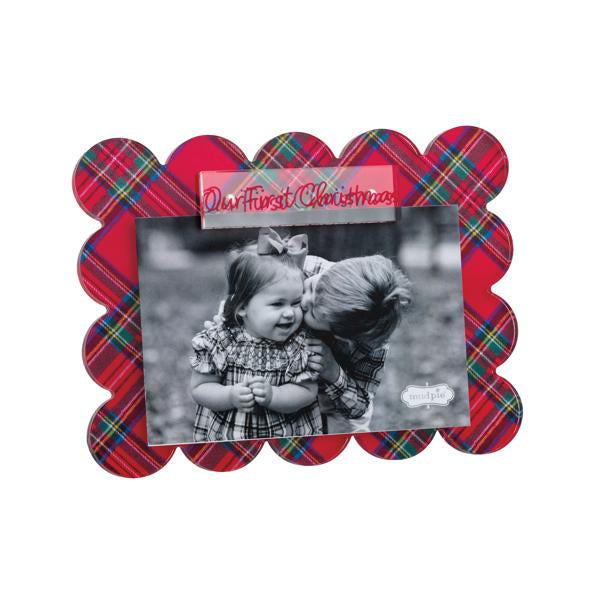 Our First Christmas Red Acrylic Tartan
