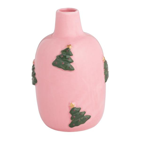 Pink Christmas Tree Vase