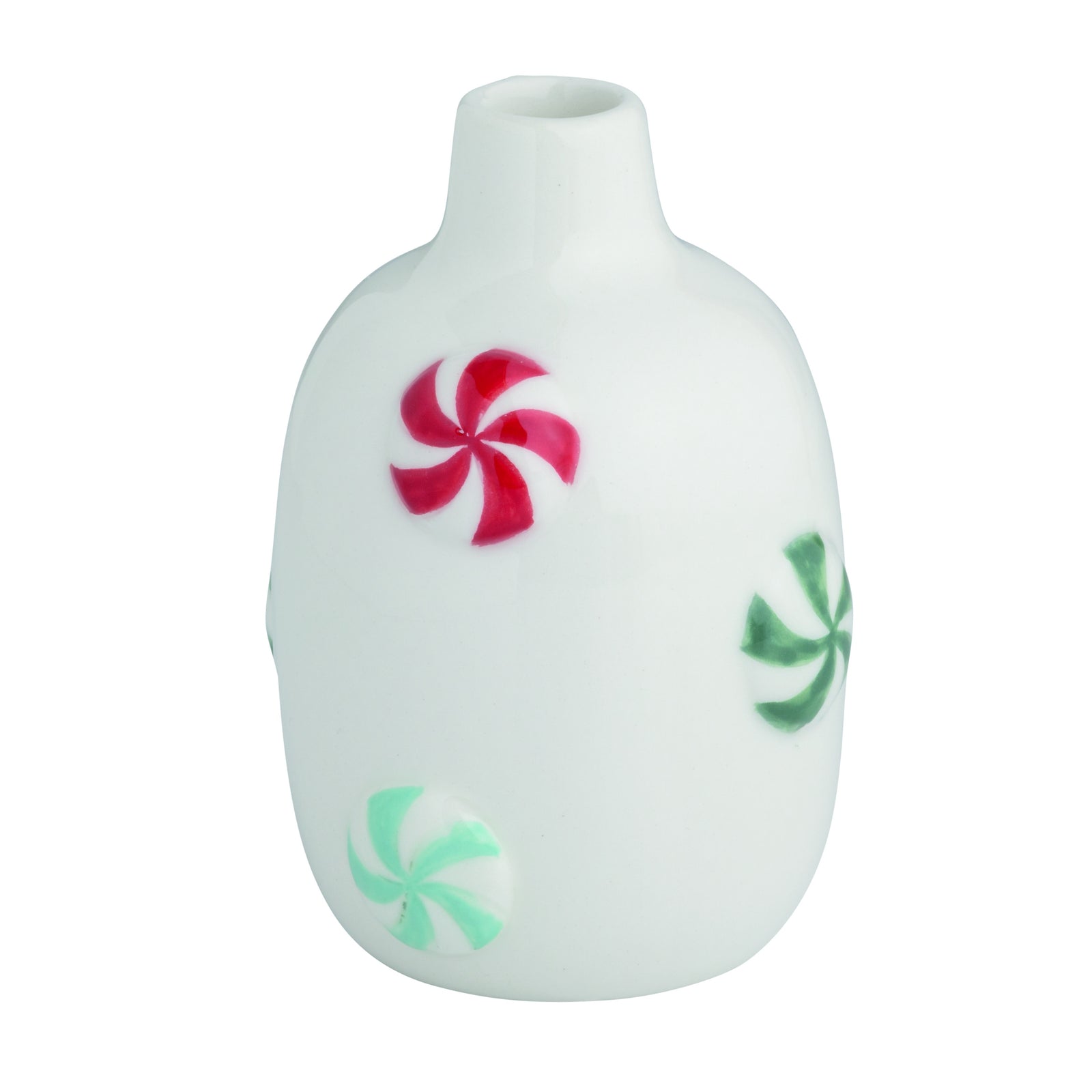 Peppermint Christmas Icon Vase Small