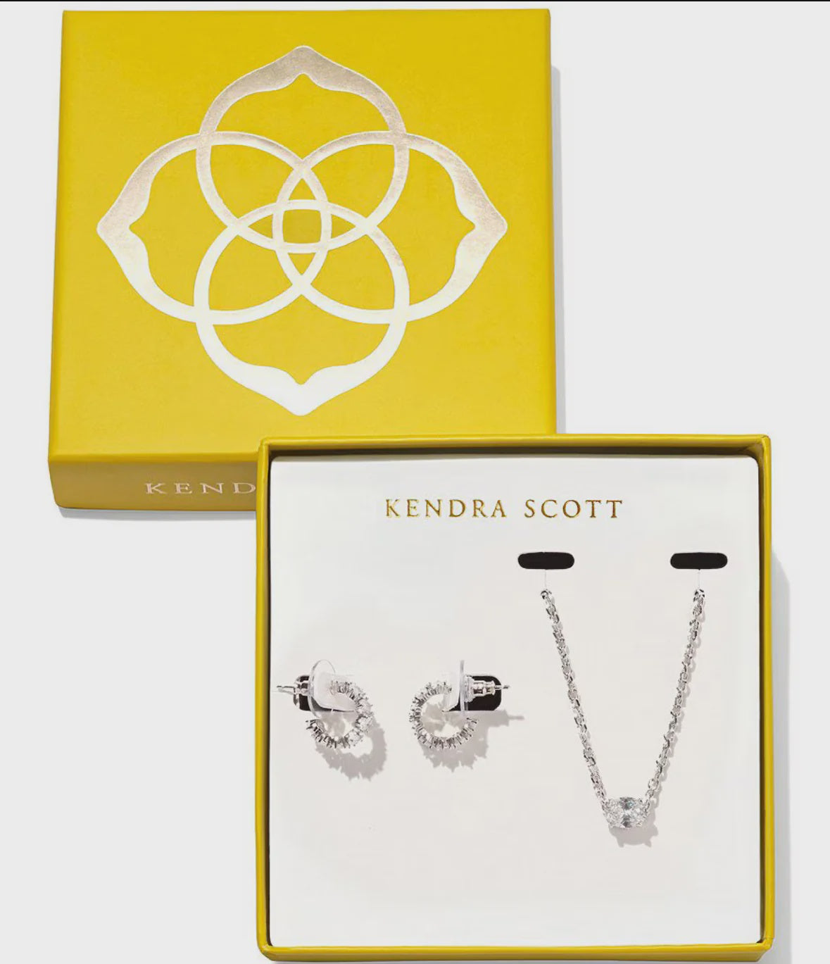 Kendra Scott Cailin Rhod Nickel White Crystal