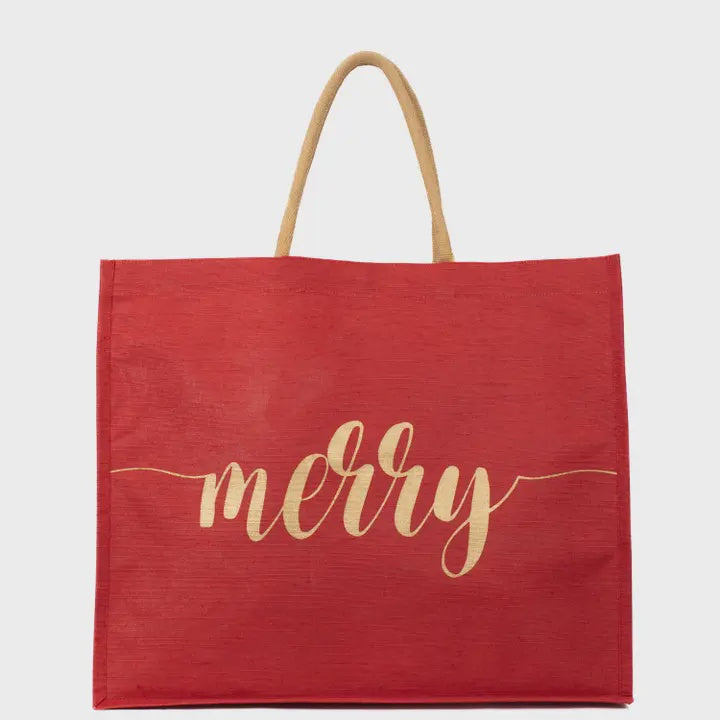 Merry Carryall Tote Red/Gold 22x19x8