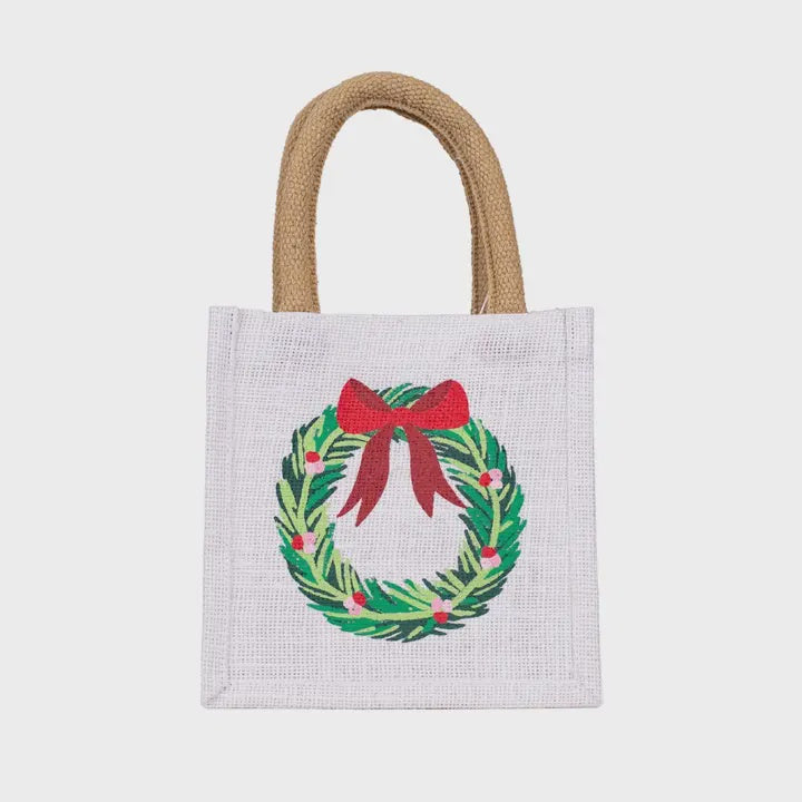 7" Clara Wreath Petite Gift Tote