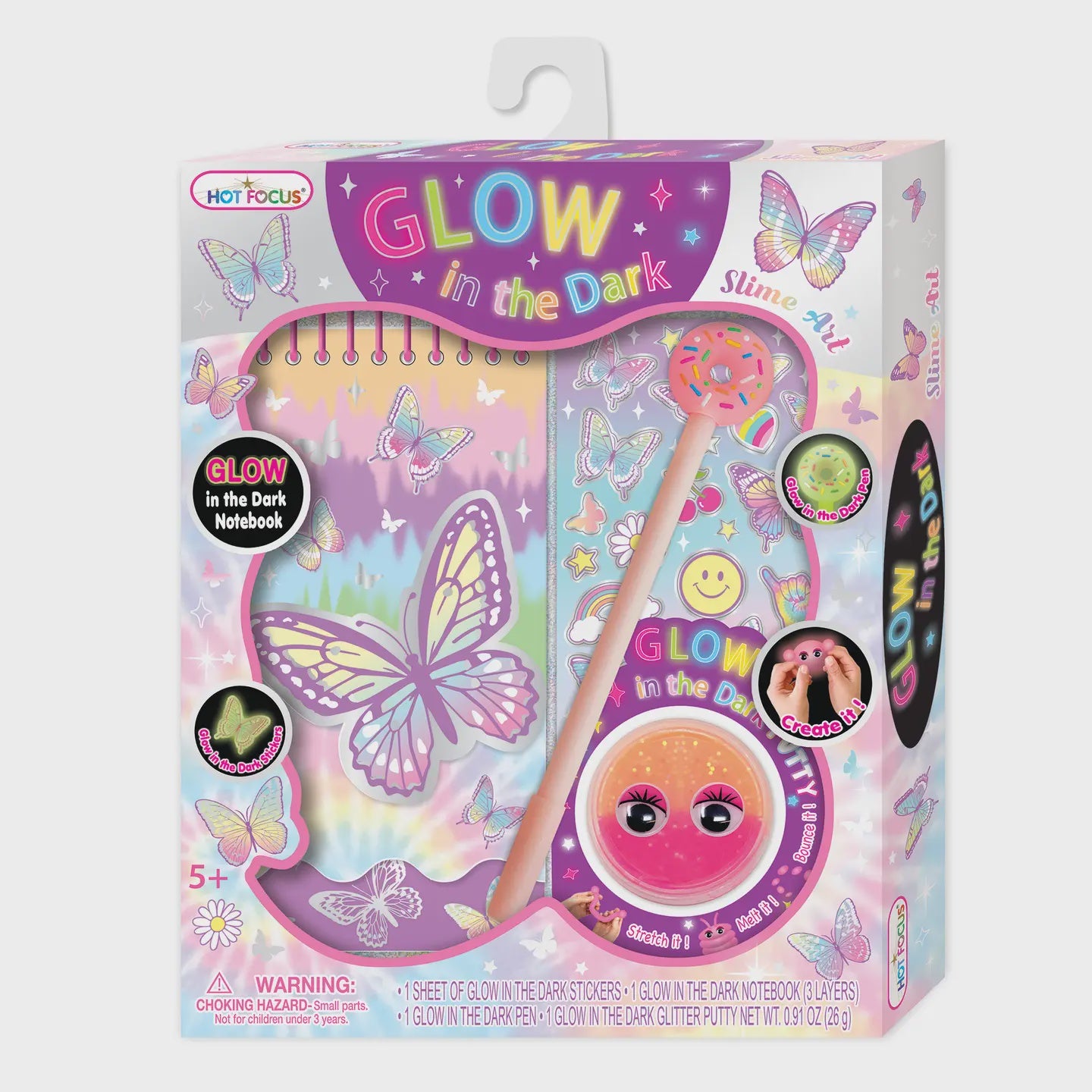 Tie Dye Butterfly Glow In The Dark Slime