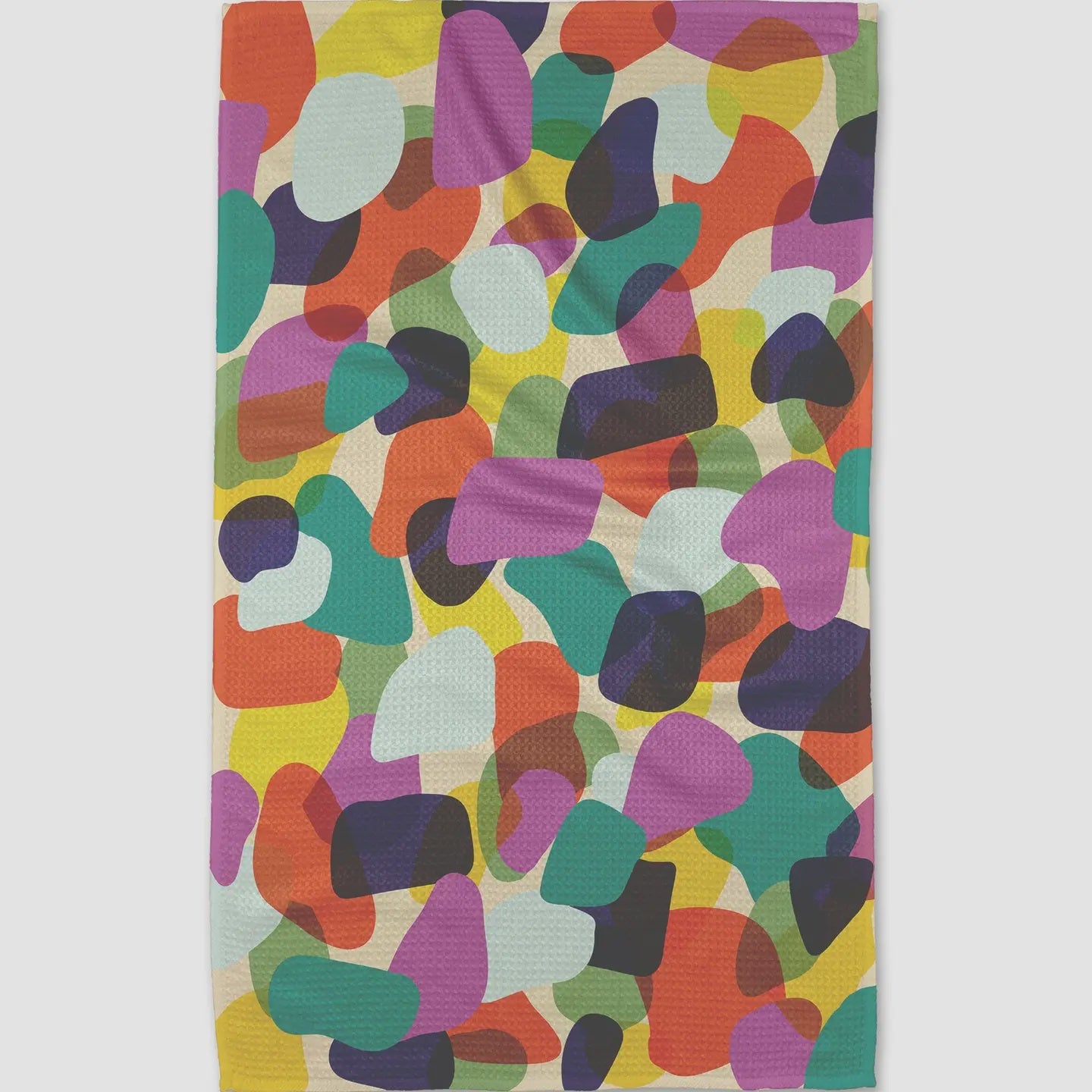 Geometry Kitchen Tea Towel-Colorful Pebbles