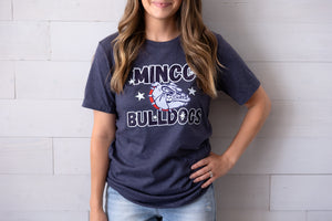 Adult Bulldog Stars Graphic Tee Navy