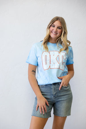 Scottie HW Vintage Wash Side Slit Shorts