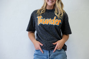Black Leopard Thunder Graphic Tee