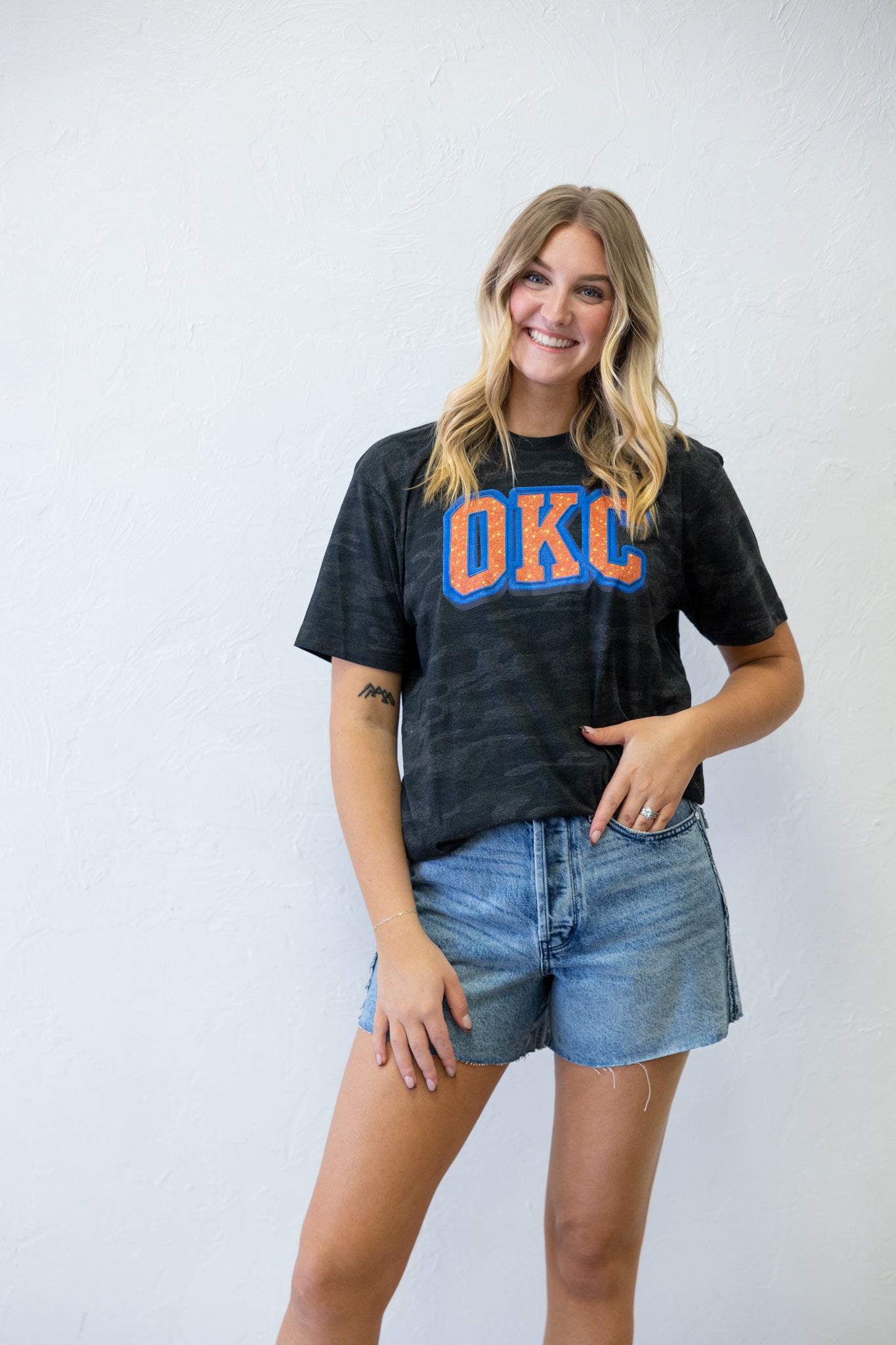 OKC  Storm Black Camo Graphic Tee
