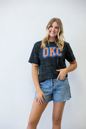 OKC  Storm Black Camo Graphic Tee
